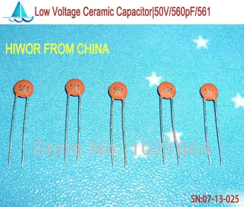 (1000 шт./лот) (Керамические конденсаторы|низкого напряжения) 50V 560pF 561, Керамический дисковый конденсатор низкого напряжения, ТОЛ.10%